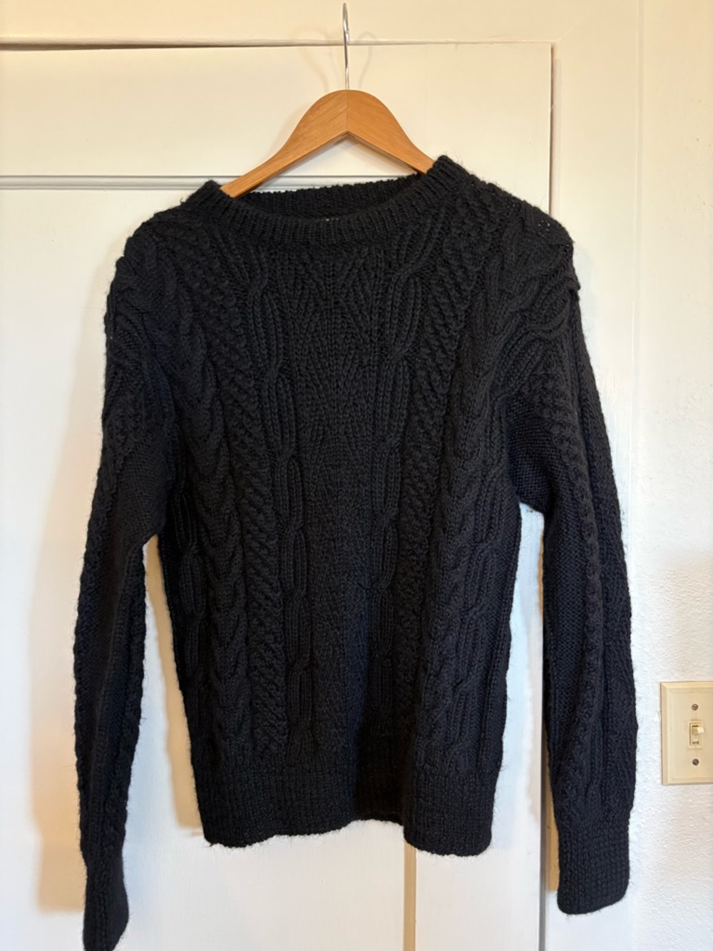 Intricately patterned 100% alpaca wool sweater